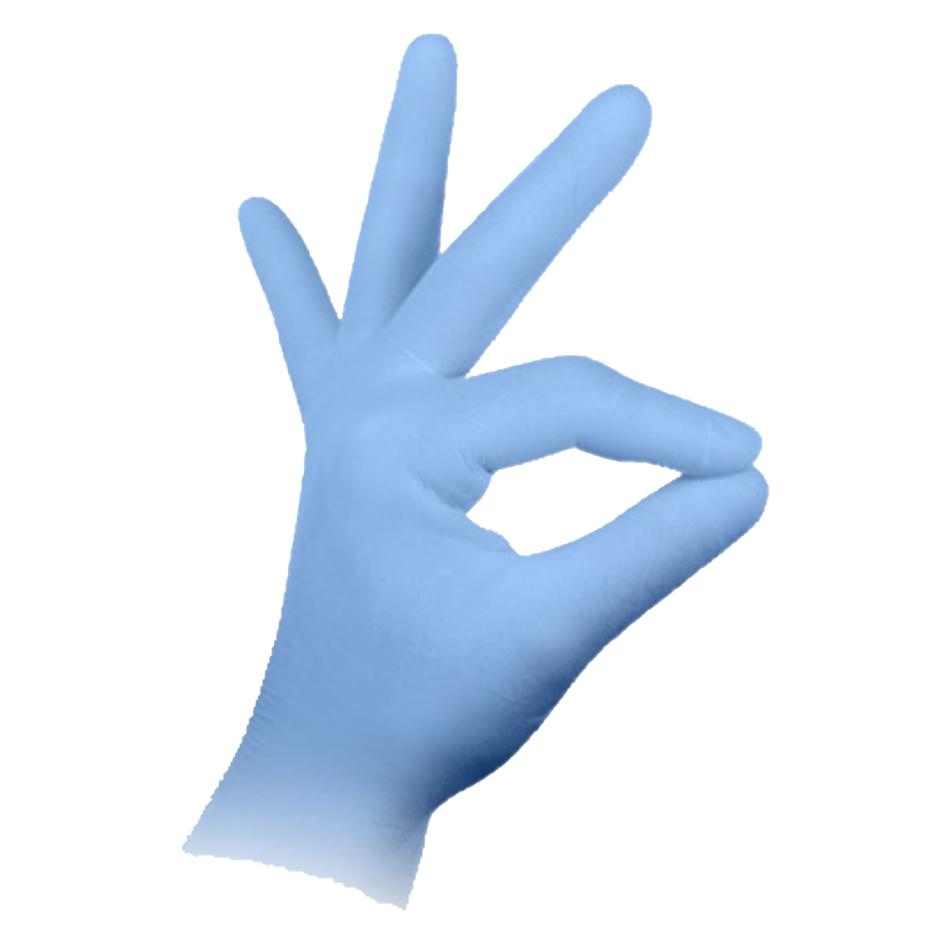 MEDICOM® SafeBasics™ True Fit Thin™ Gants en nitrile texturés sans poudre - Moyen (300) Bleu